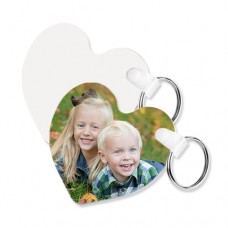 Unisub Keychain Heart Gloss White FRP 2-Sided Unisub Keychain Heart Gloss White FRP 2-Sided
