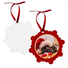 Unisub 4102 London Ornament Aluminum 2-Sided w/Red Ribbon Unisub 4102 London Ornament Aluminum 2-Sided w/Red Ribbon