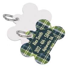 Unisub Pet Tag, Dog Bone, Gloss White Aluminum